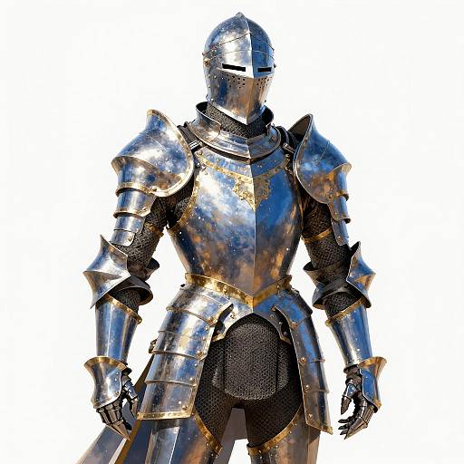 Gallant Knight in Radiant Armor Illustration