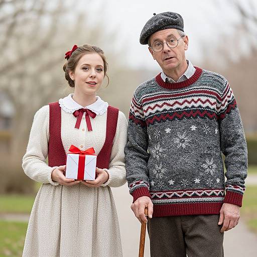 Classic Holiday Aunt and Uncle Costume