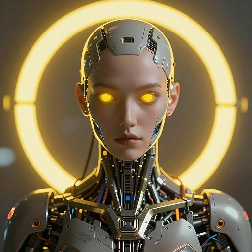 Futuristic Twisted Cyborg Portrait