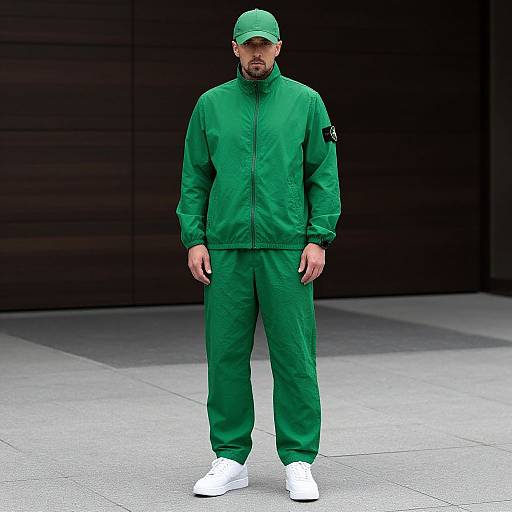 Man in Stone Island Tracksuit