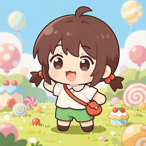 Cute Chibi Anime Candy Land