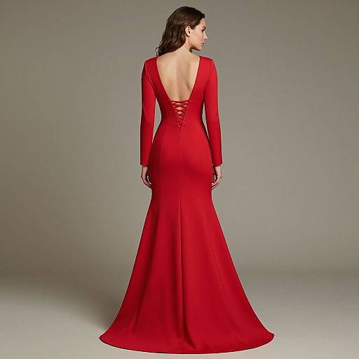 Elegant Red Party Dress Showcase