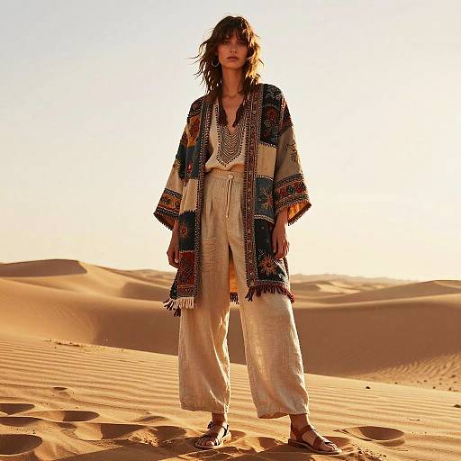Shaggy Fringe Boho Desert Fashion Editorial