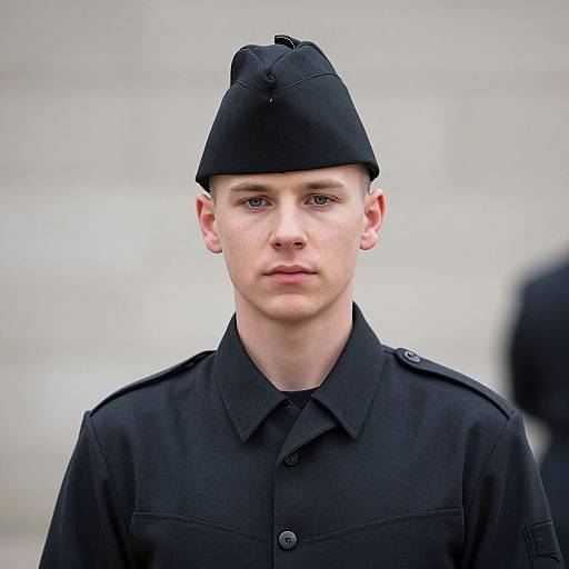 Realistic Male in French Military Uniform
