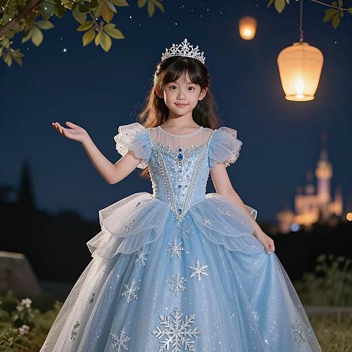 Whimsical Princess in a Dreamy Night
