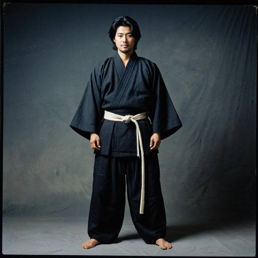 Samurai Wolf in Dark Robes