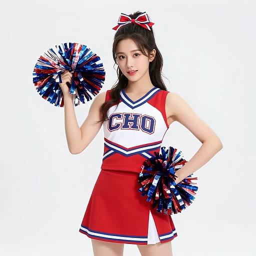 Patriotic Female Cheerleader Outfit