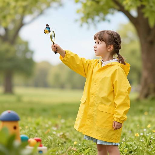Curious Girl Exploring Sunny Park