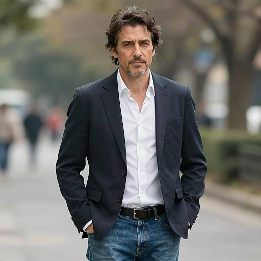 Confident Middle-Aged Man Outdoors