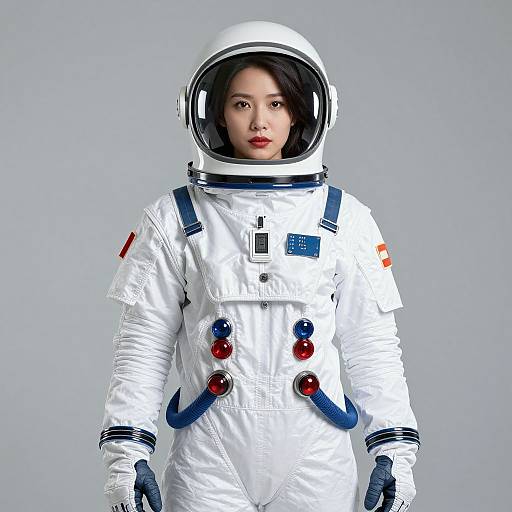 Woman in Futuristic Space Suit