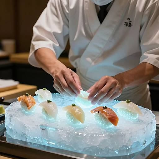 Ice Sushi Chef Crafting Luminous Dreams