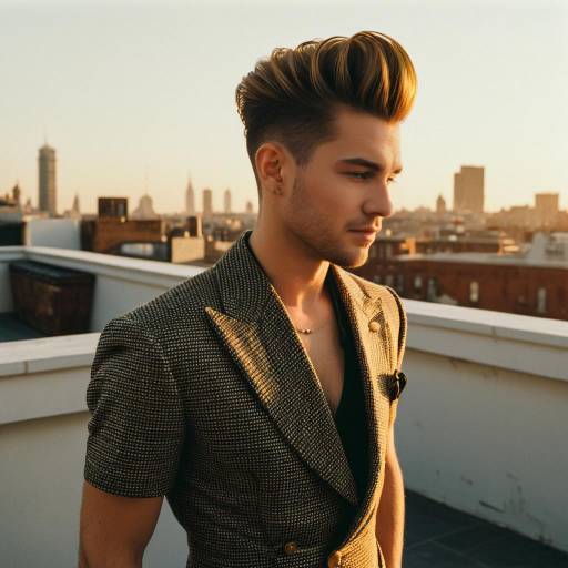 Vintage Cocktail Fashion on Rooftop Model