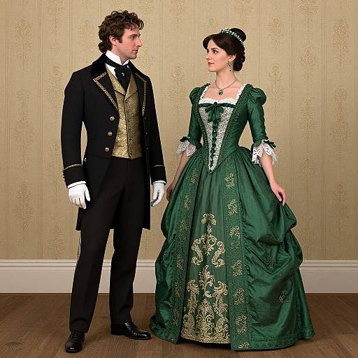 Victorian Era Costumes Digital Art