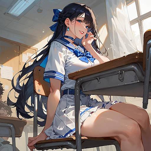 Suisei School Girl in Classroom