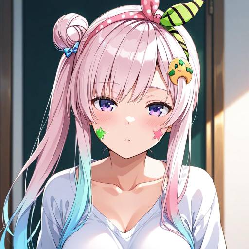 Illustration of Airani iofifteen, hololive in the style of Niichi (komorebi-palette)