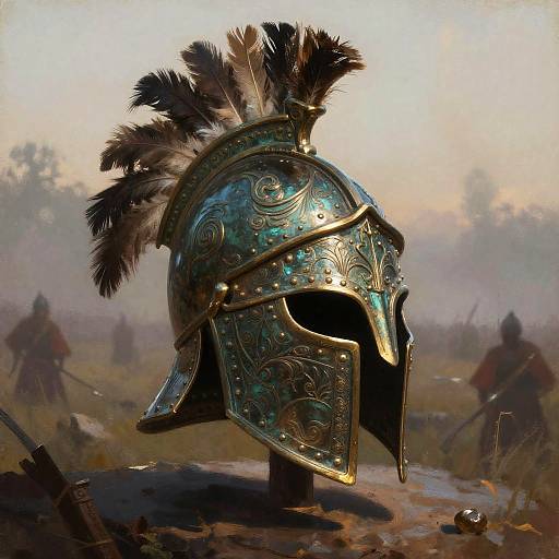 Ornate Ancient Warrior Helmet