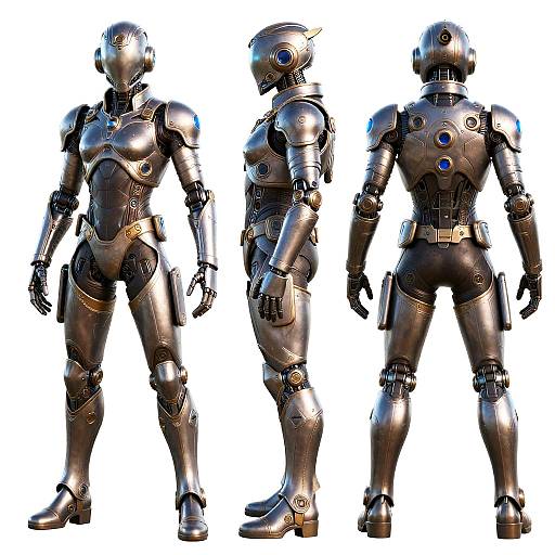 2B Character Sheet with Multiple Views