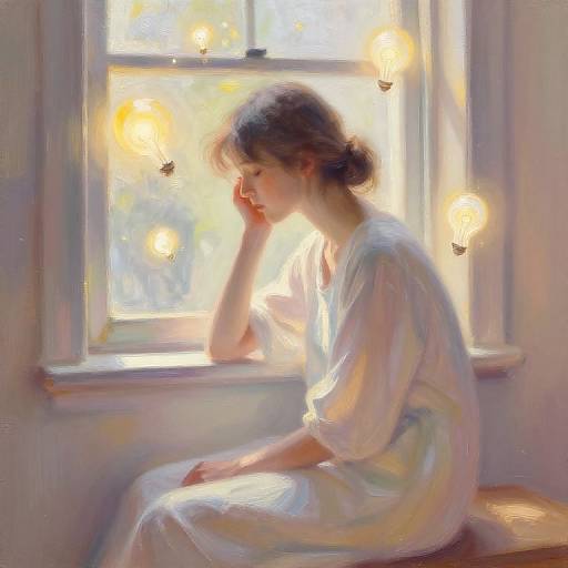 Serene Thoughtfulness by Window