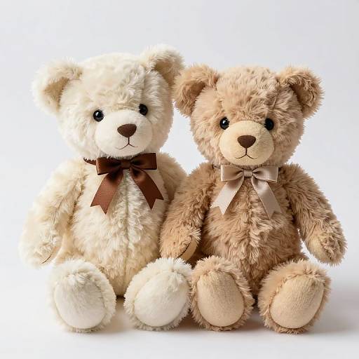 Retro Plush Couple Teddy Bears