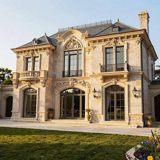 Photorealistic Mansion on Lush Estate