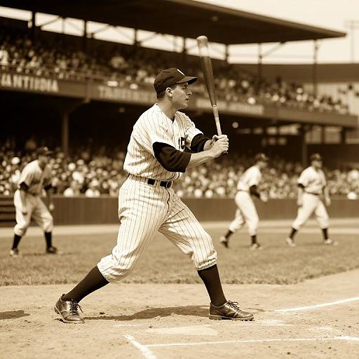 Vintage 1930s Baseball Nostalgia Scene