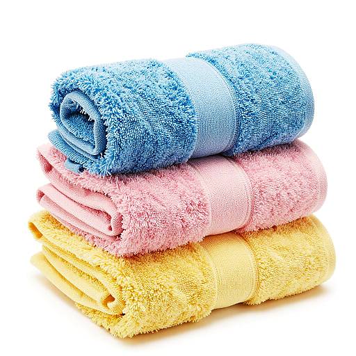 Colorful Rolled Towels Stack