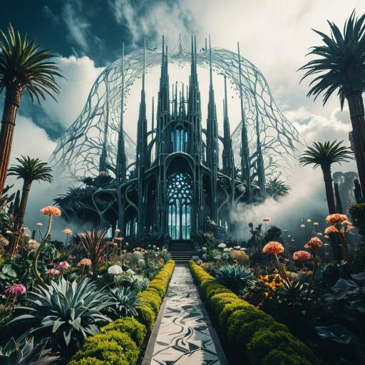 Surreal Futuristic Garden of Eden