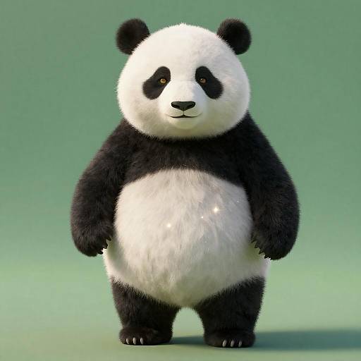 Art Nouveau Glowing Oversized Panda