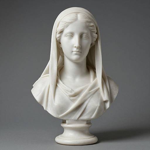 Parian Bust of Veiled Woman