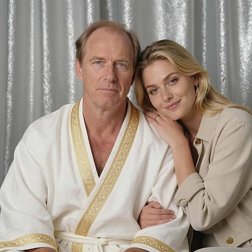 Middle-aged Man and Young Woman Portrait