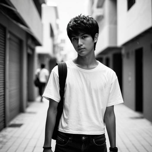 Young Man in Casual Urban Outfit