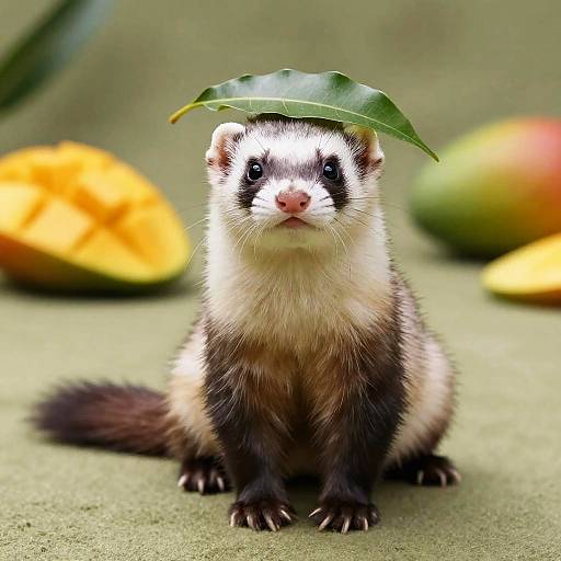 Photorealistic Playful Ferret Portrait