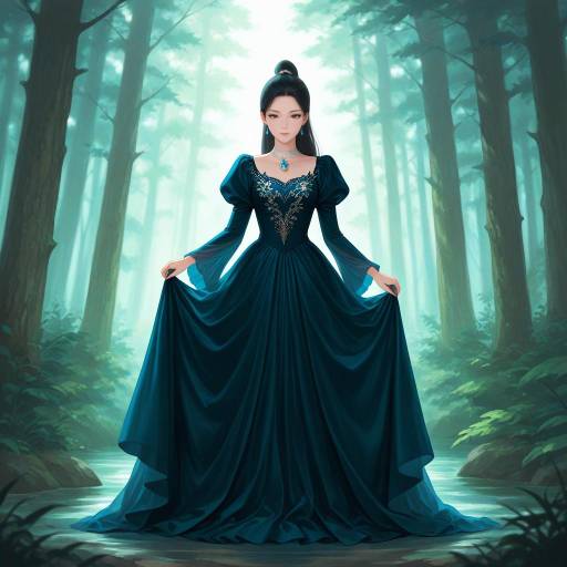 Elegant Ghibli-Inspired Fashion in Nature Elegant Ghibli-Inspired Fashion in Nature