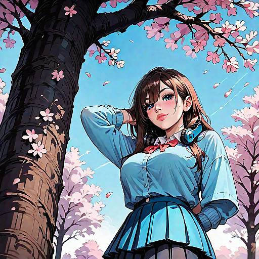 Nakano Miku in Cherry Blossom Park