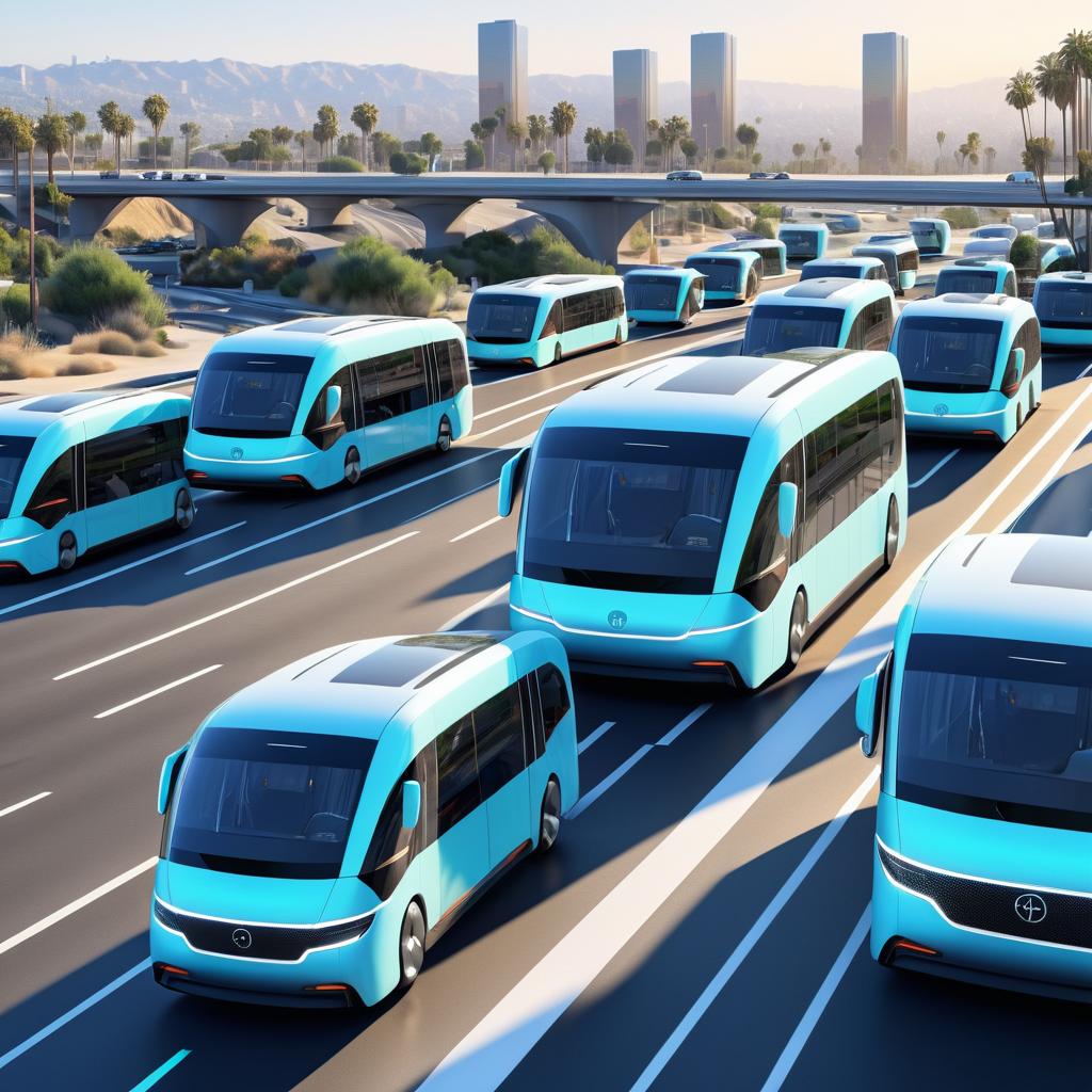 Ultra-Realistic LA Traffic with Self-Driving Buses