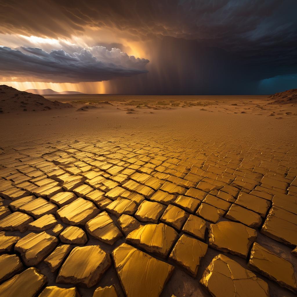 Ominous Storm Over a Desert Wasteland