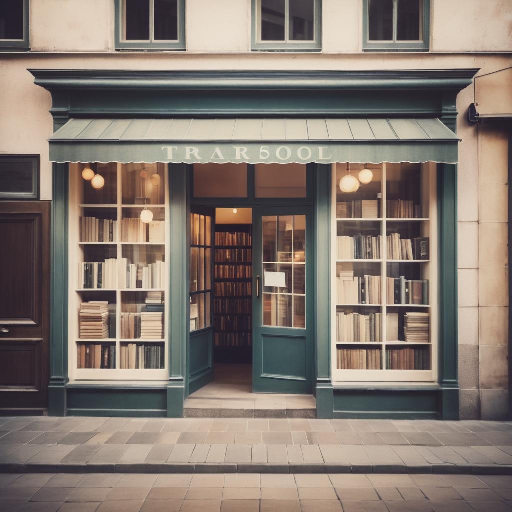 Charming Vintage Bookshop Photography