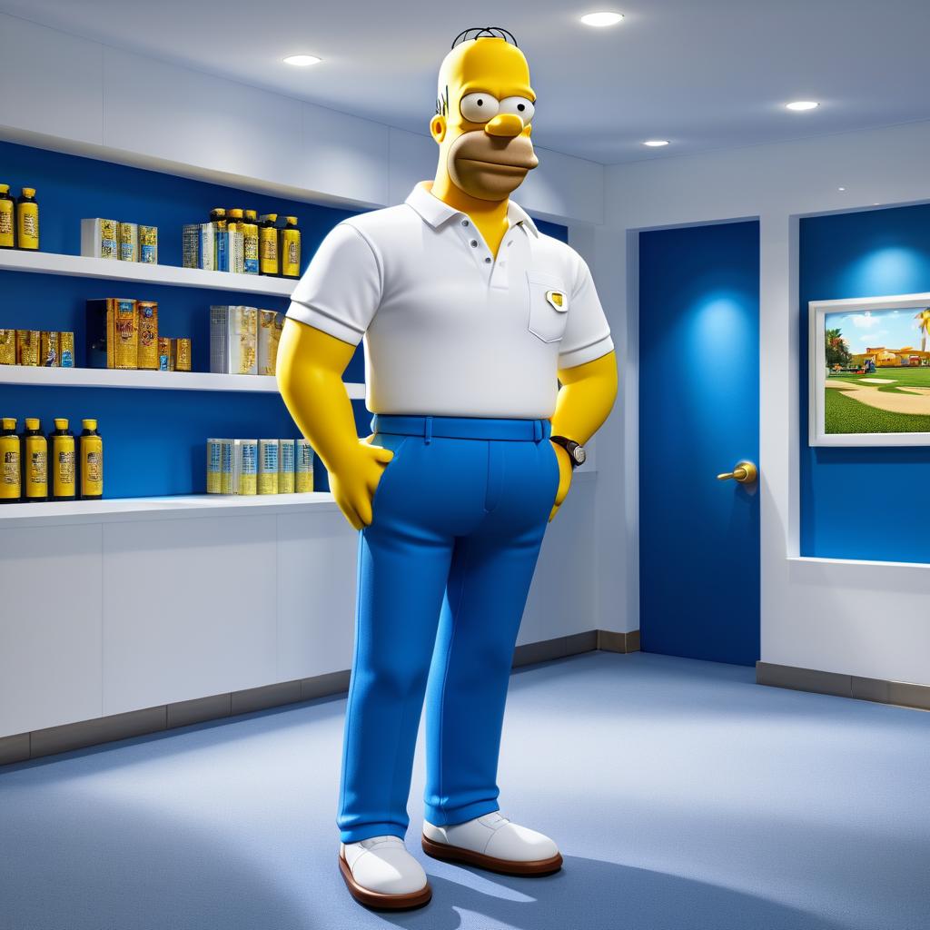 Photorealistic Homer Simpson on iPhone