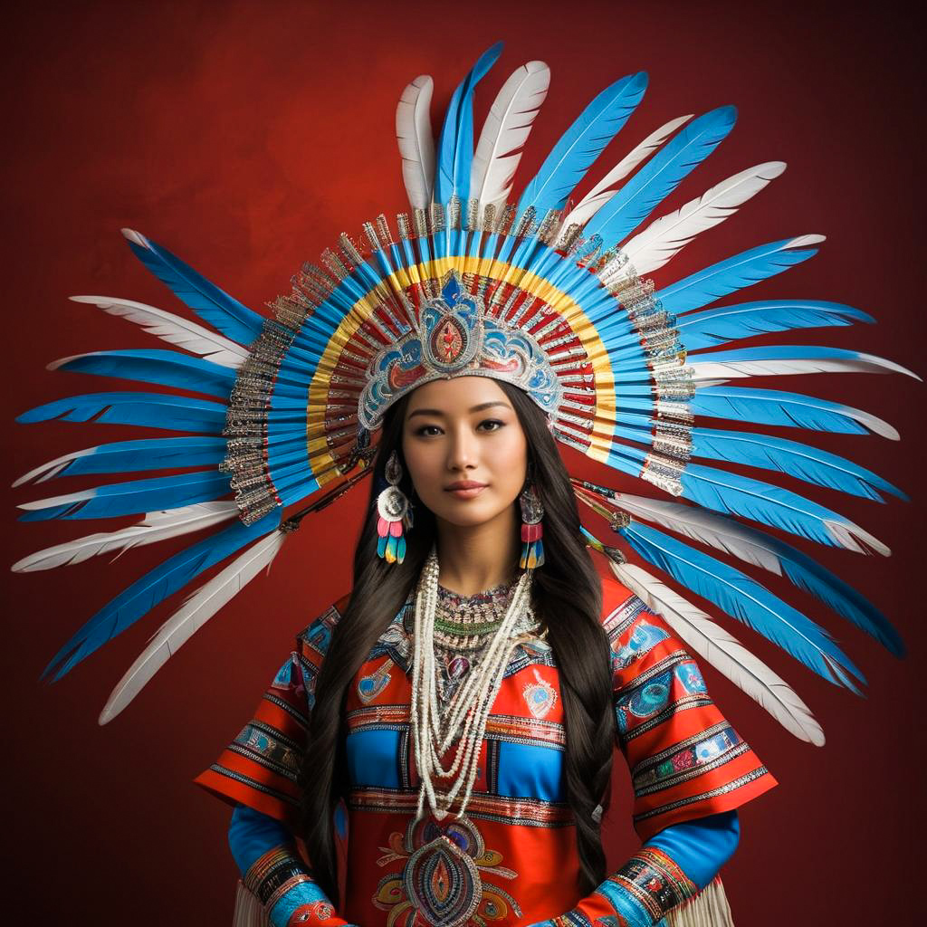 Confident Woman in Traditional Carnival Attire