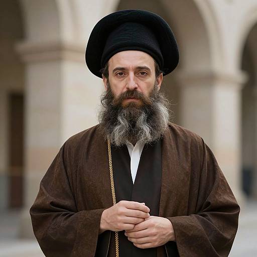 Man in Traditional Rabbi Costume