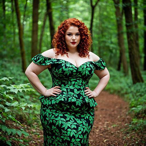 Confident Plus Size Poison Ivy in Forest