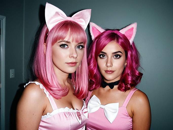 Pink Halloween Costume Face Swap