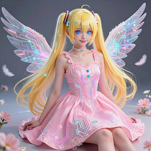 Cyberpunk Electronic Circuit Dress