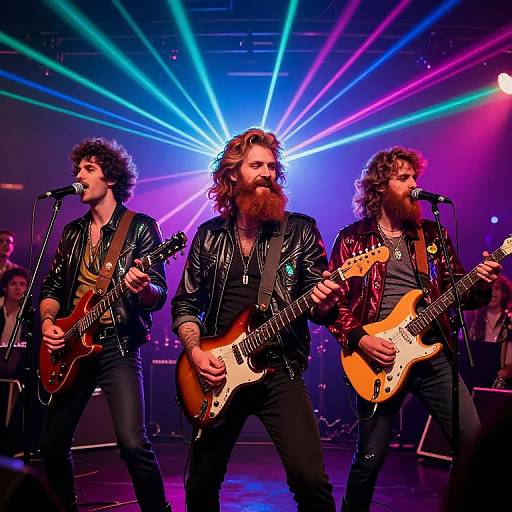 80s Synth-Pop Band on Stage