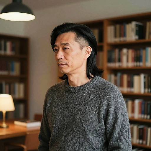 Middle-Aged Man with Long Undercut