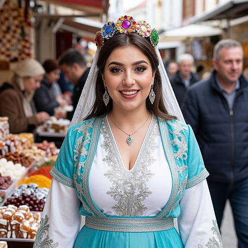 Photorealistic Turkish Woman at Wedding Festival