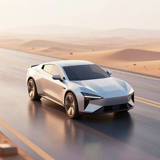 Isometric Low-Poly Futuristic Car