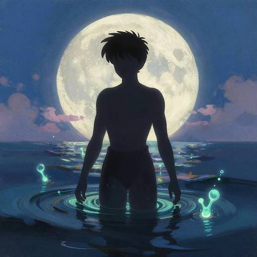 Bioluminescent Ghost Mariner Silhouette