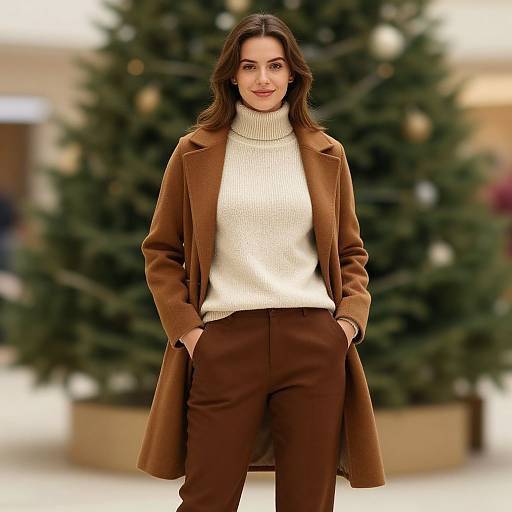 Eve's Cozy Winter Outfit with Tree