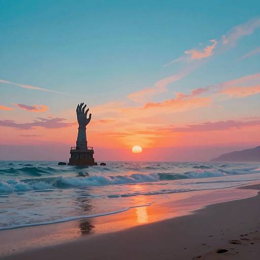 Dreamlike Underwater Serene Beach